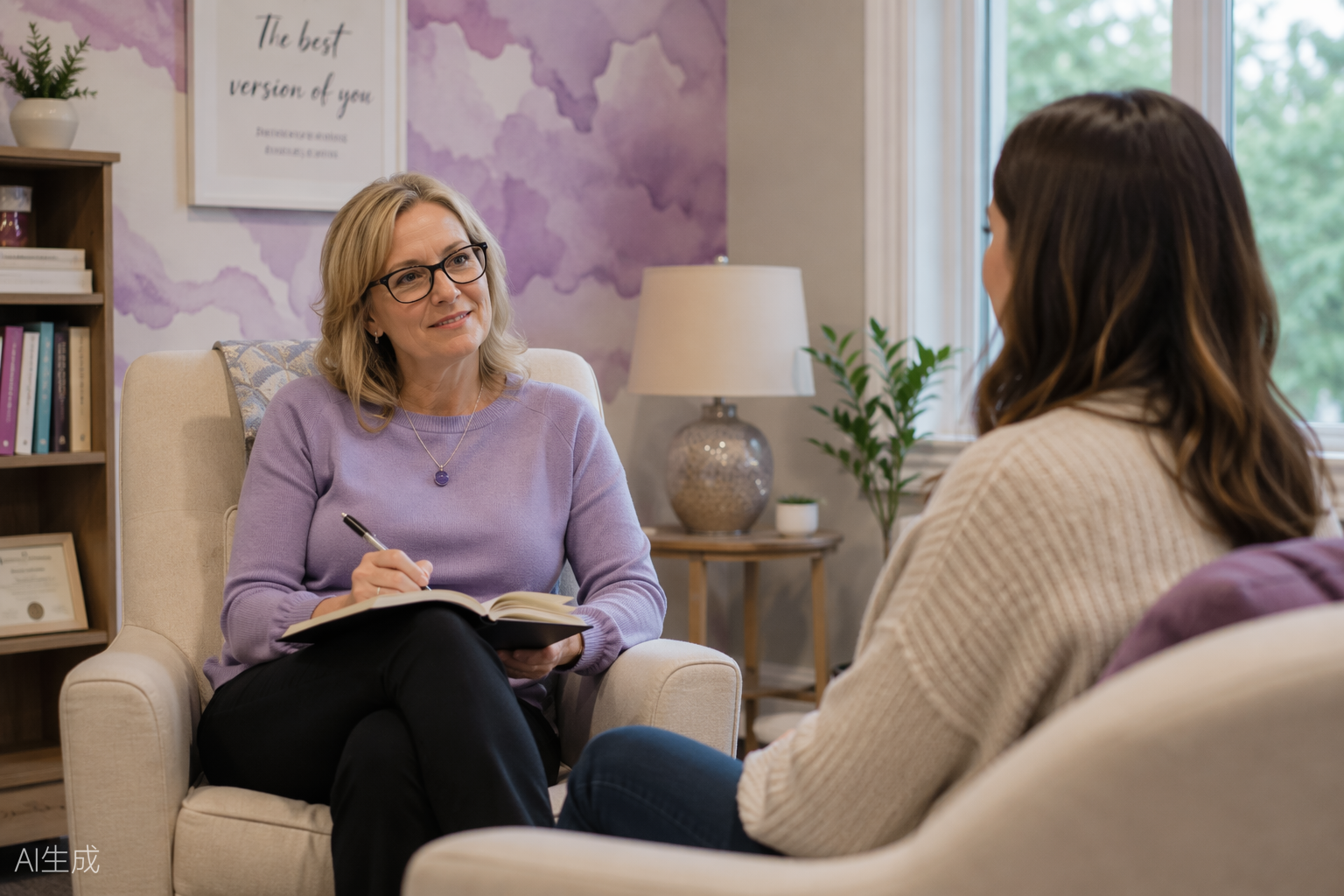 A supervisor in one-on-one supervision with an early-career counsellor